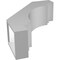 Ekena Millwork 5-in. W x 14-in. D x 18-in. H Pescadero Architectural Grade PVC Knee Brace BRCP05X14X18PEC - alternate 2